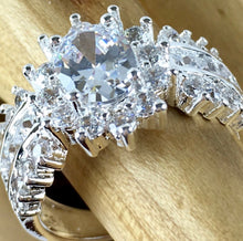 Load image into Gallery viewer, Princess-Cut Oval Zirconia Halo
