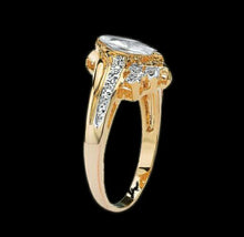 Load image into Gallery viewer, Marquise-Cut Cubic Zirconia Engagement Anniversary Ring in 14k Gold-Plated Classic
