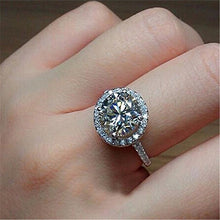 Load image into Gallery viewer, Mesmerizing Sterling Silver Round-cut Zirconia Ring

