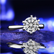 Load image into Gallery viewer, Forever Classic Sterling Silver Zirconia Moissanite Solitaire Ring
